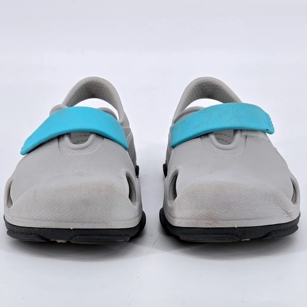 Crocs Toddler All Terrain Fisherman Sandals Gray Atmosphere Blue Water Shoes C9